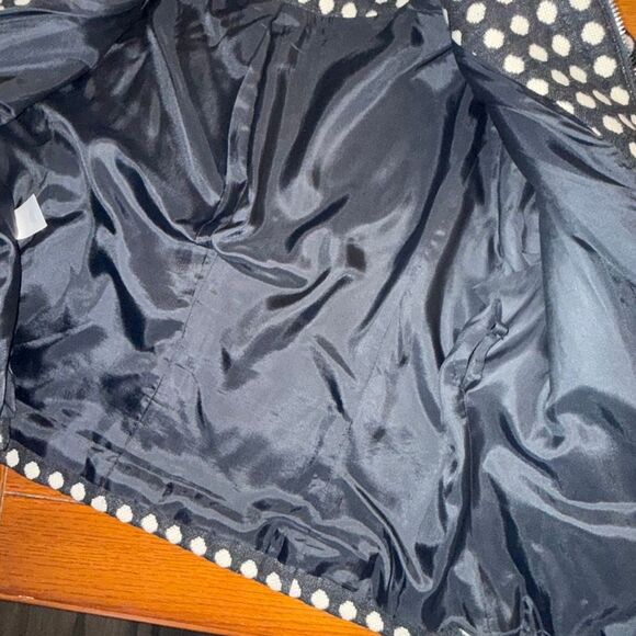 Jones New York Collection Woman Blazer 24W Black White Polka Dot Zip Jacket Line - Picture 14 of 16